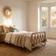 Read a vintage natural rattan bed – 90 × 190 cm – 1970s
