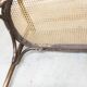 Fischel bench 1930 curved wood artisanal cane handmade