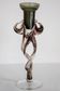 Vintage brown mid-century artistic vase, Murano glass, Europe, 1970s.