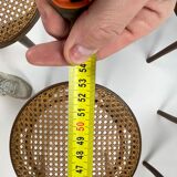 Ensemble de 4 chaises de salle à manger Mid Century Zpm Radomsko Bentwood et Cane, années 1960