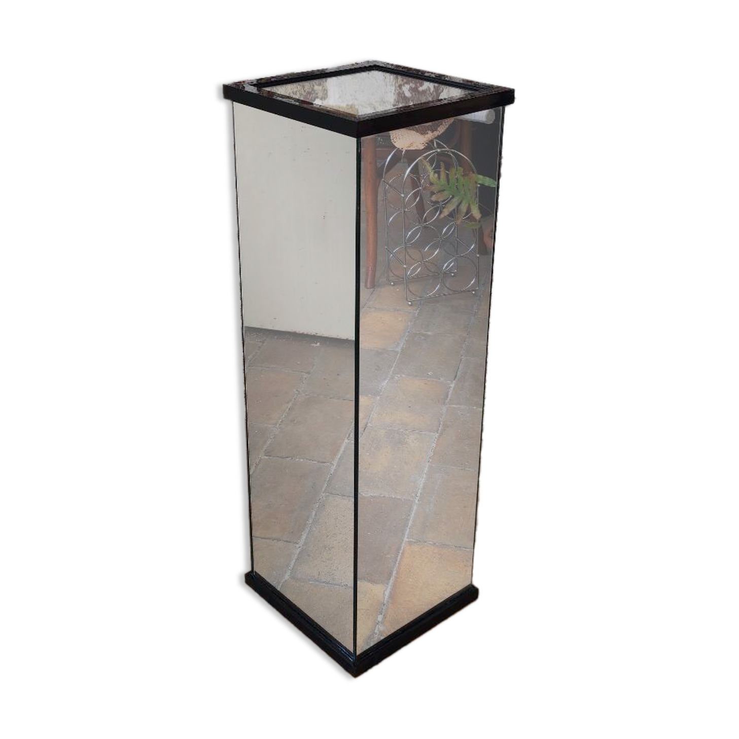 Vintage mirror plant stand, 90's