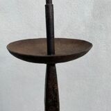 Floor lamp candle holder wrought iron brutalisms
