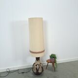 Lampe en céramique marron de Besigheimer Leuchten avec base éclairée