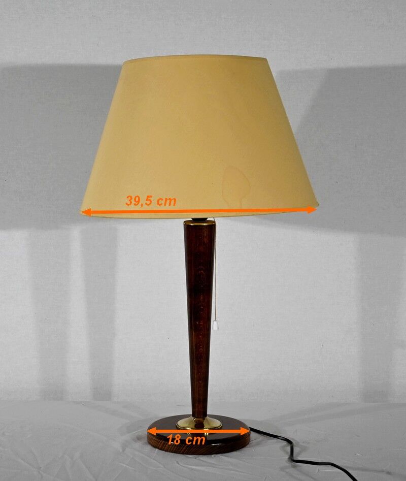 Mahogany and Brass lamp,1950