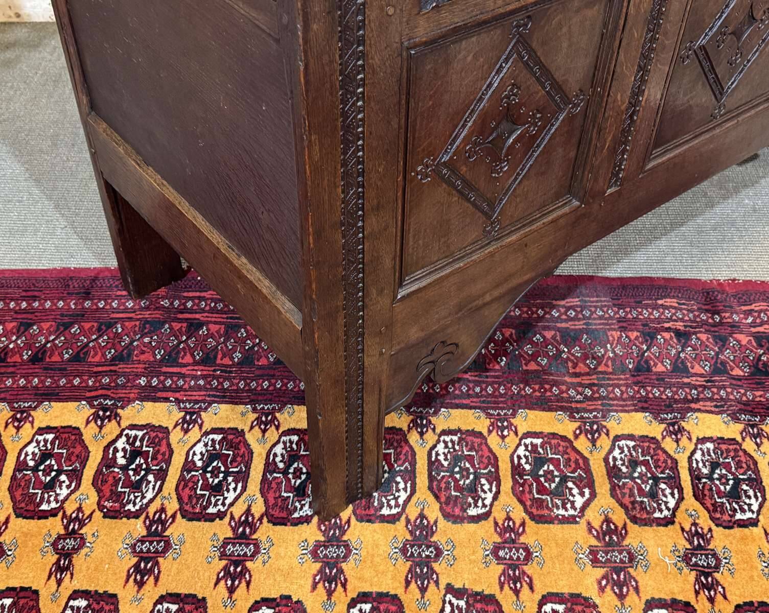 19th-century English oak chest