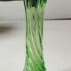 Murano style vase, in art glass. With twisted design/scalloped neck/27 cm