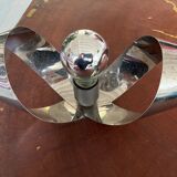 Set of 3 stainless steel wall lights 1970