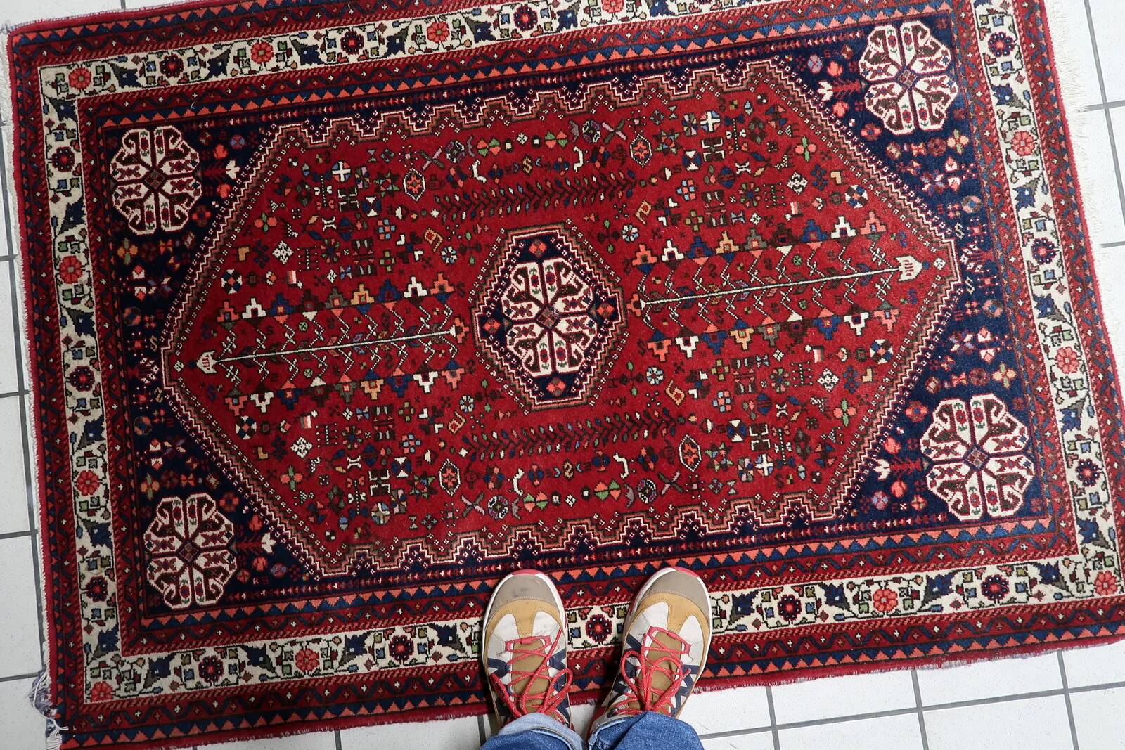 Antique Persian Qashqai rug 106cm x 152cm 1920s - 1C1242