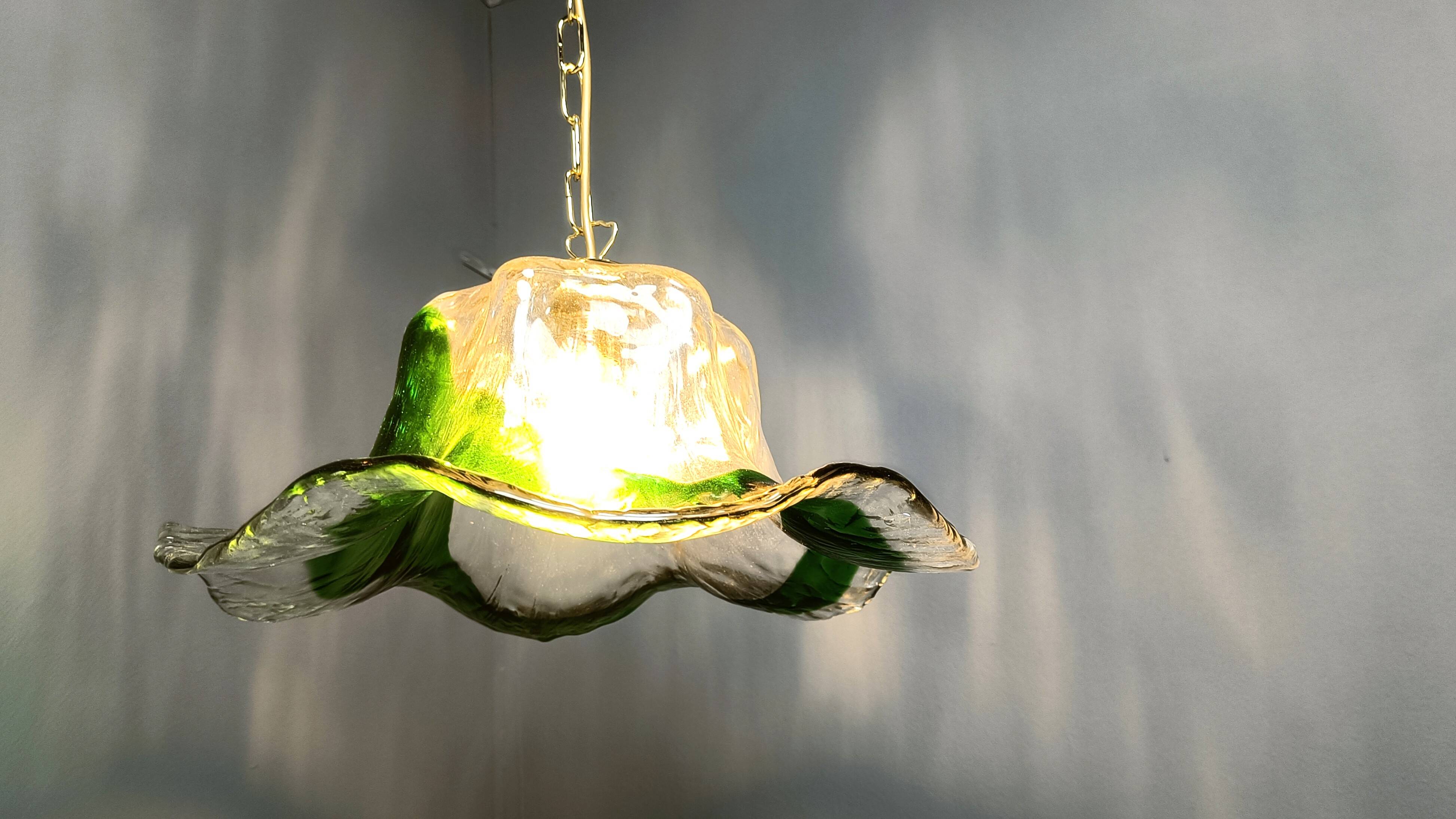 Vintage murano glass pendant light, for Mazzega, 1960s