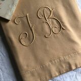 Old linen and yellow cotton sheet