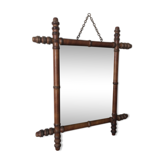 Mirror to mercury with bamboo frame 24x30cm