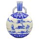 Chinese gourd vase in white and blue porcelain