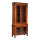 Empire display cabinet in walnut and bronze, Italy, 19th century