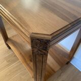 Art Deco side table in solid walnut – restored antique furniture