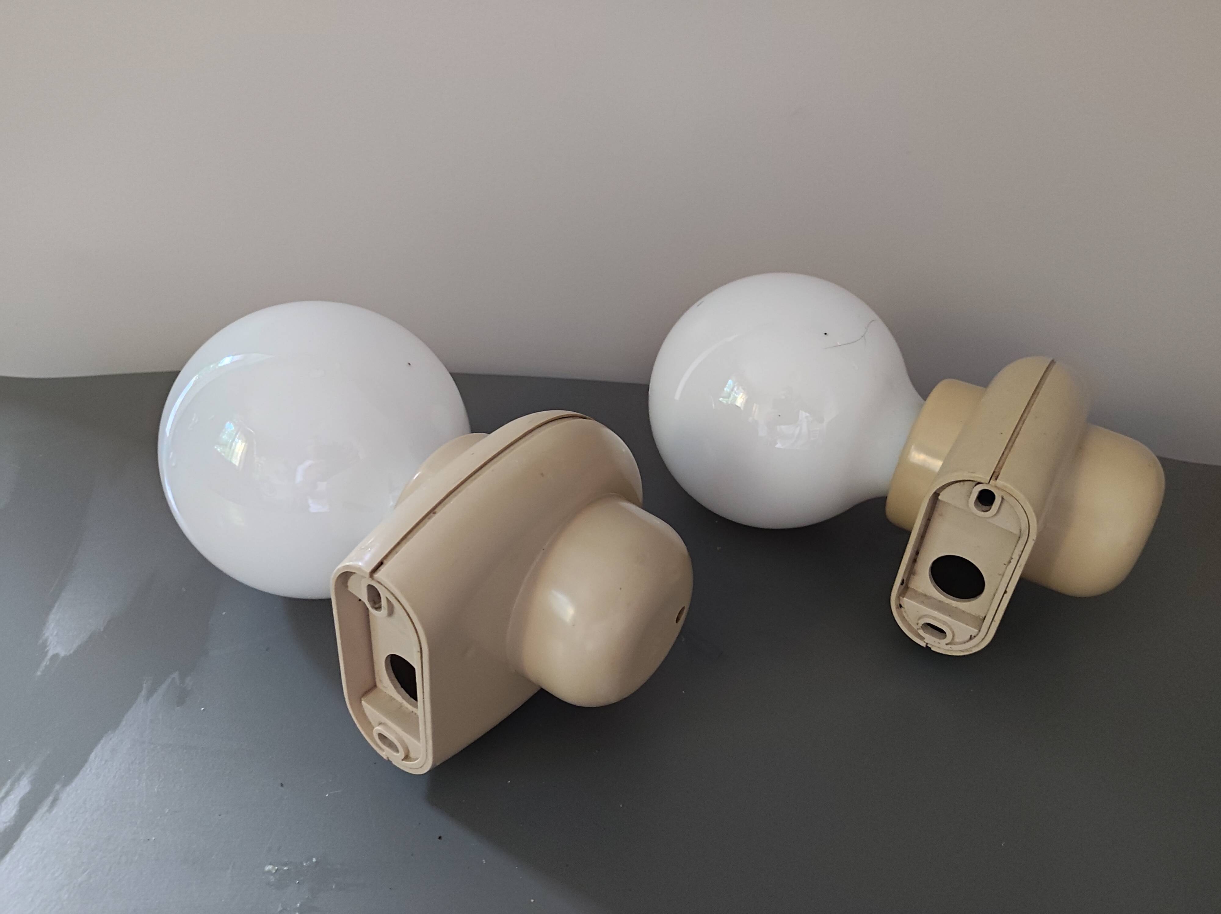 Vintage space age wall lamps