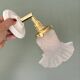 Vintage frosted glass tulip wall light