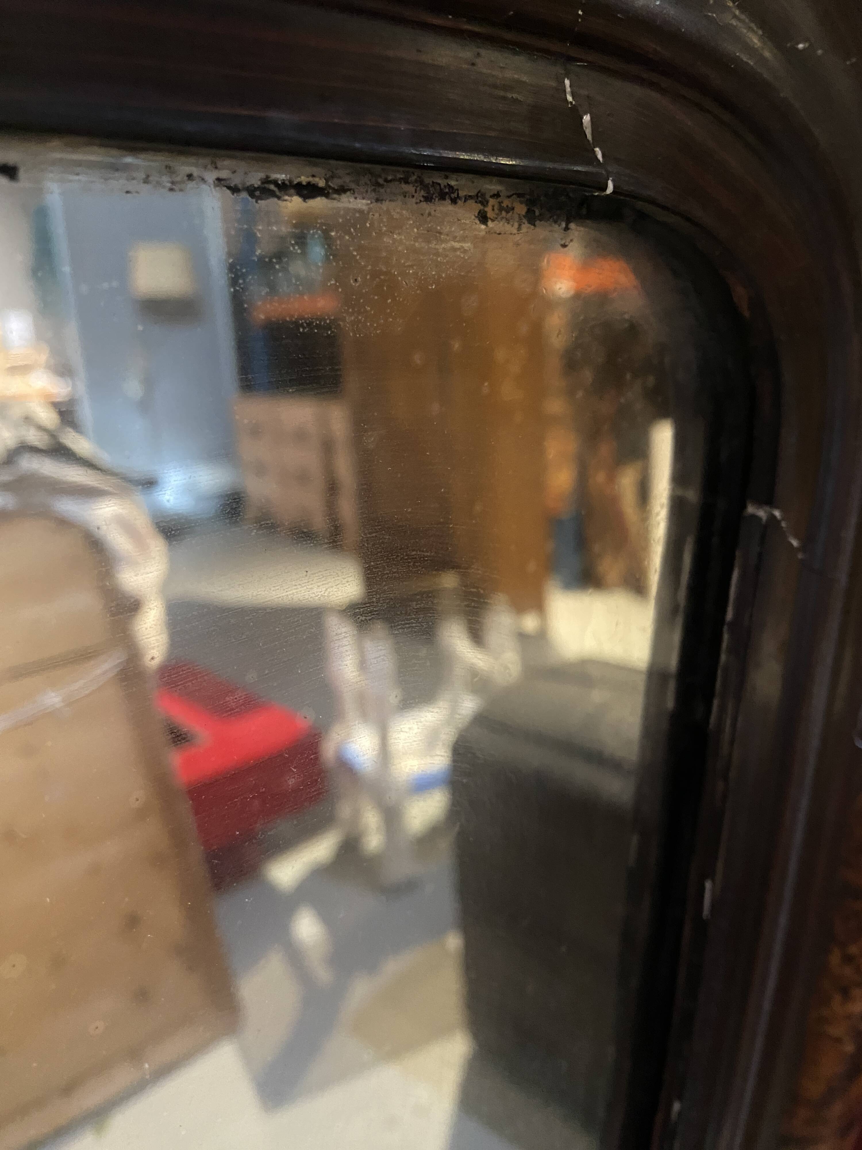 Mirror with wooden frame