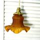 Dark amber glass hanging lamp