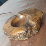 Brown alabaster ashtray