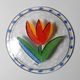 Vintage Kosta Boda Tulip Flower platter by Ulrica Hydman Vallien / Sweden