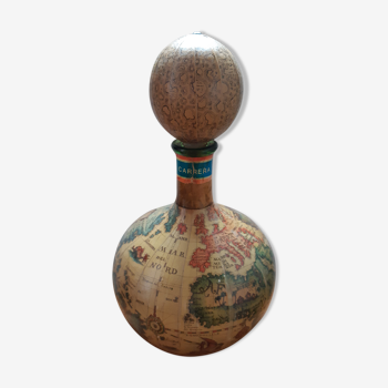 Old world map bottle