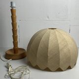 XL pine palm table mushroom lamp by Temde Switzerland, 1970s