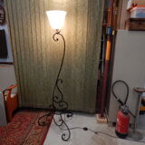 Wrought iron lamppost tripod art deco