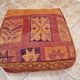 Handmade Berber Kilim pouf, floor cushion