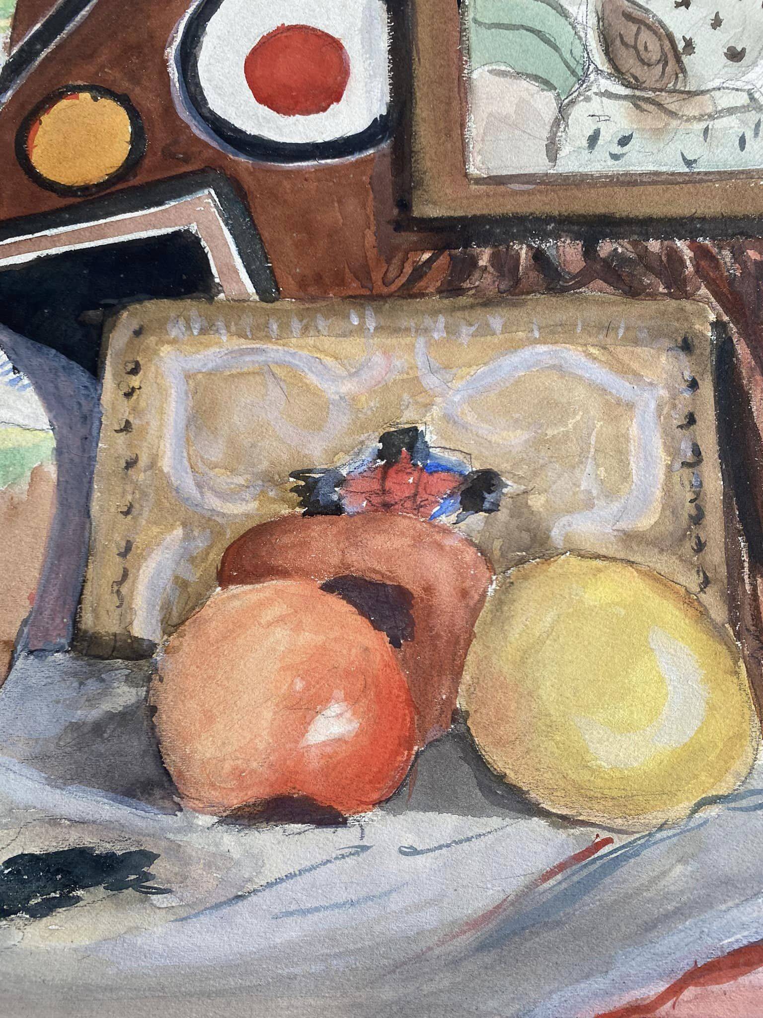 Still life watercolor painting