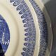 Ensemble de 2 assiettes à dîner en pierre de fer sous glaçure fabriquées en Italie
