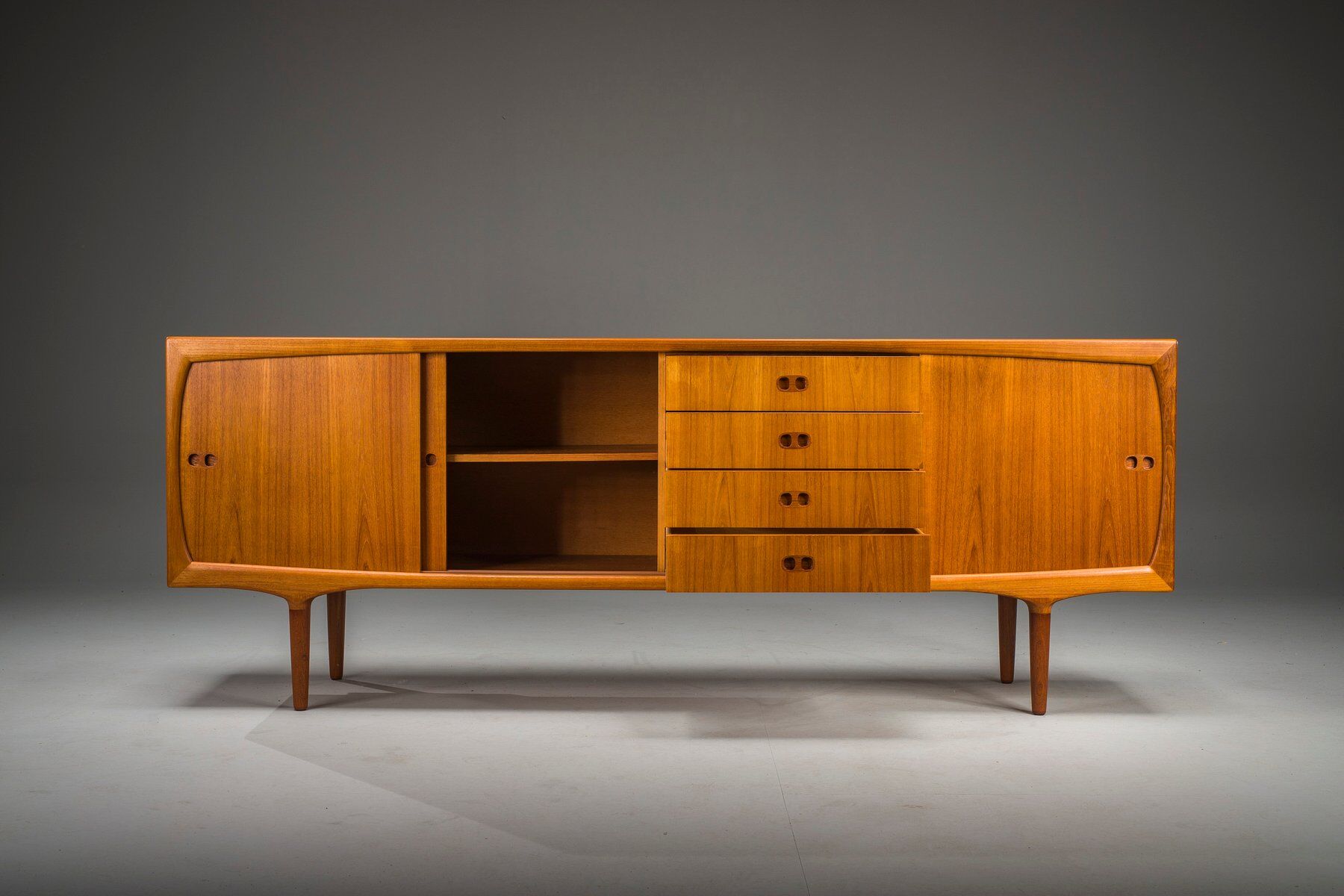 Mid-century Scandinavian modern teak sideboard by Harry Østergaard for Randers Møbelfabrik, 1960s