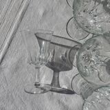 Set of 11 stemmed water glasses, Régence model