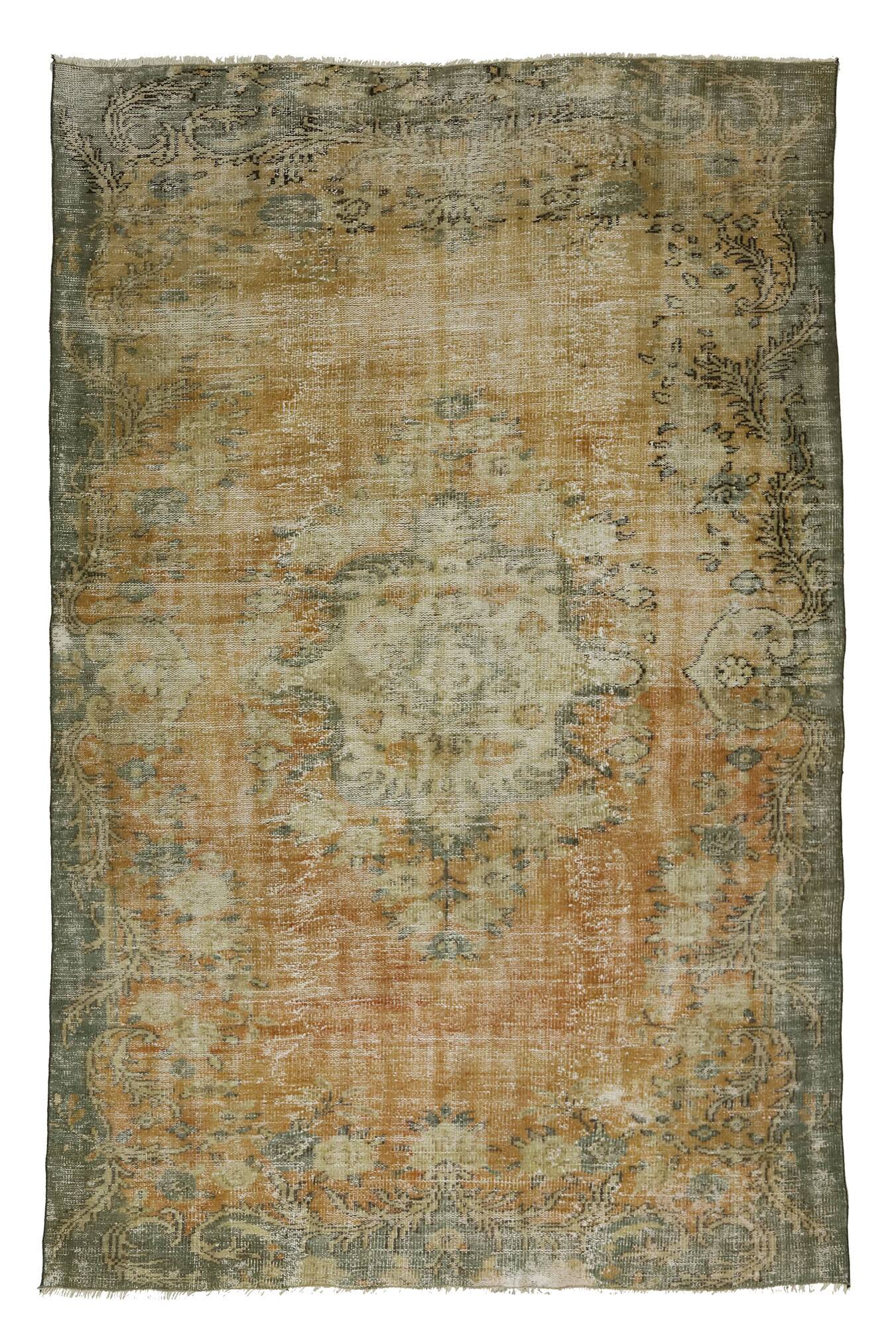 Turkish Anatolian Handmade Vintage Rug 262 cm x 180 cm