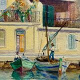 Old painting, Marine, signed Marie (1880-1977)