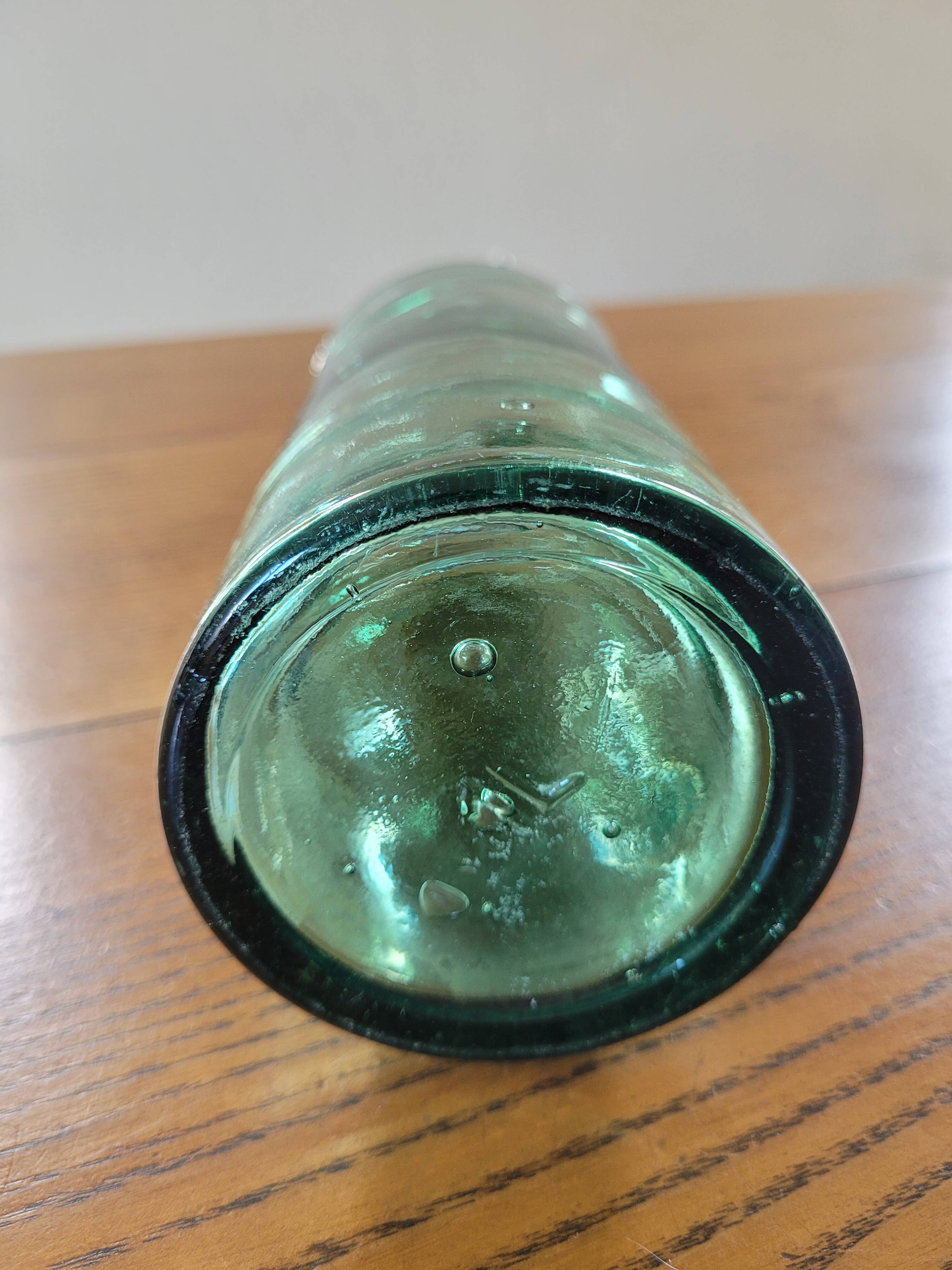 Vintage glass bottle l'Idéale with porcelain stopper