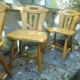 4 chaises en pin vers 1980