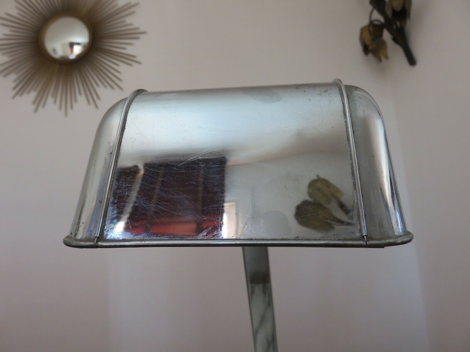 Pair of Art Deco lamps in chrome brass and Carrara marble 30s 40s