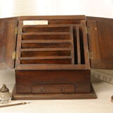 Antique table cabinet in solid mahogany XXth