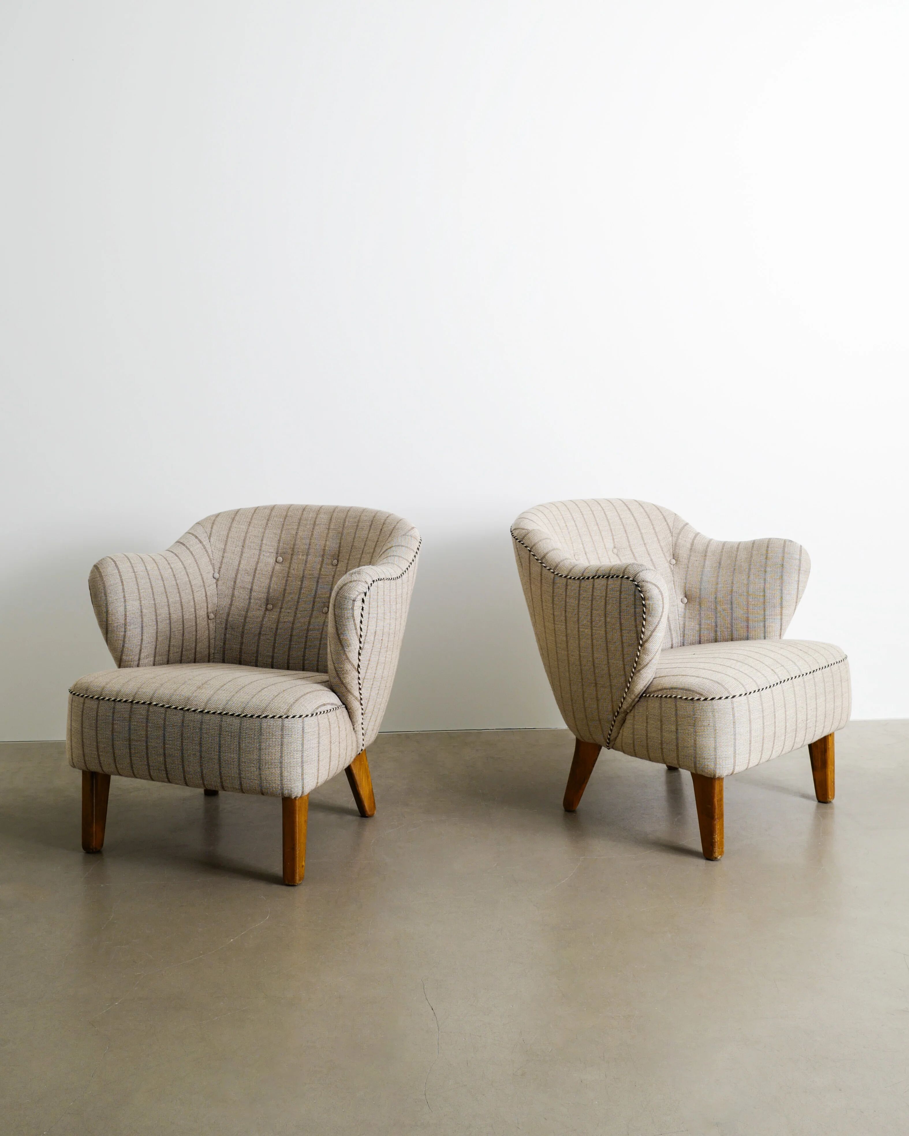 Vintage Danish Sculptural Armchairs by Flemming Lassen, 1960s