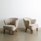 Vintage Danish Sculptural Armchairs by Flemming Lassen, 1960s
