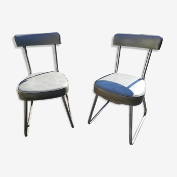 Pair of industrial chairs, 60s