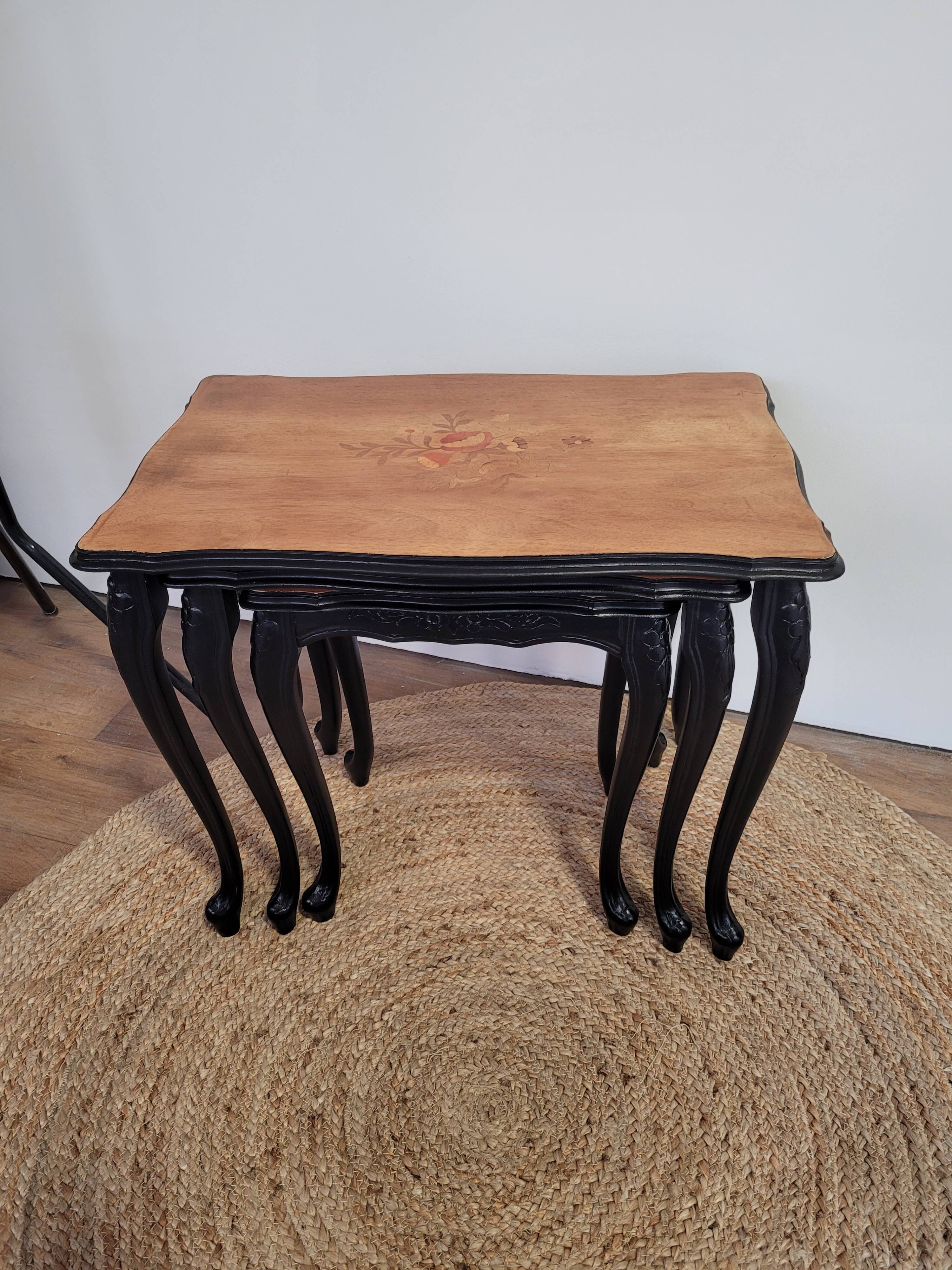 Nested tables with marquetry