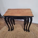 Marquetry nesting tables