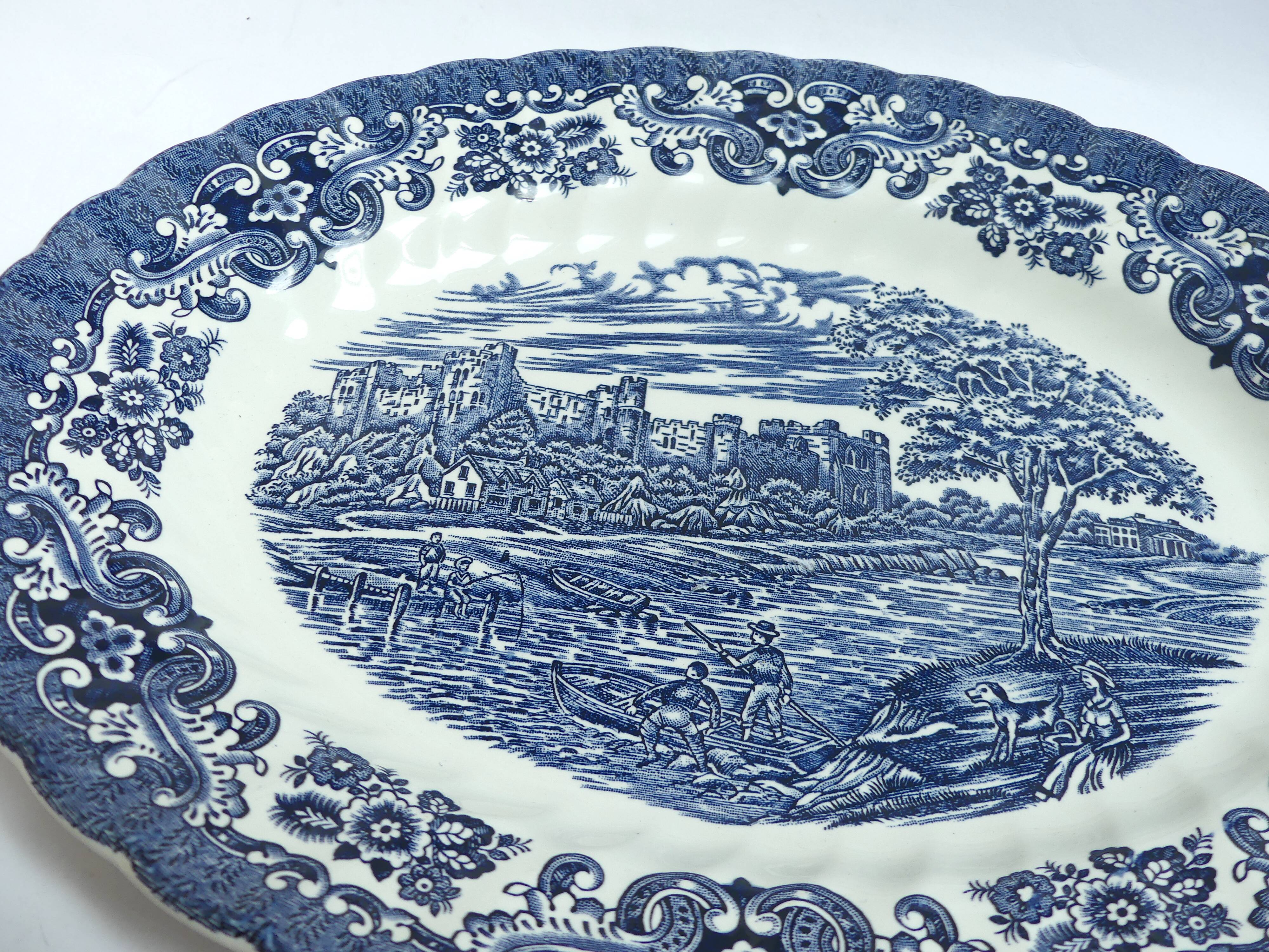 Oval English porcelain dish