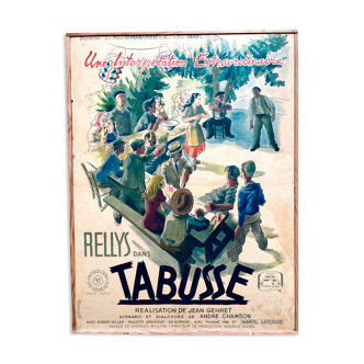 Affiche cinéma années 50 - Tabusse - tradition Cévennes
