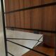 Vintage Scandinavian wire-framed metal and teak secretary bookcase set