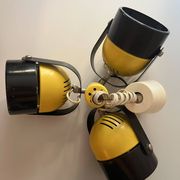 Vintage space age lamp metal 3 eyeball globes