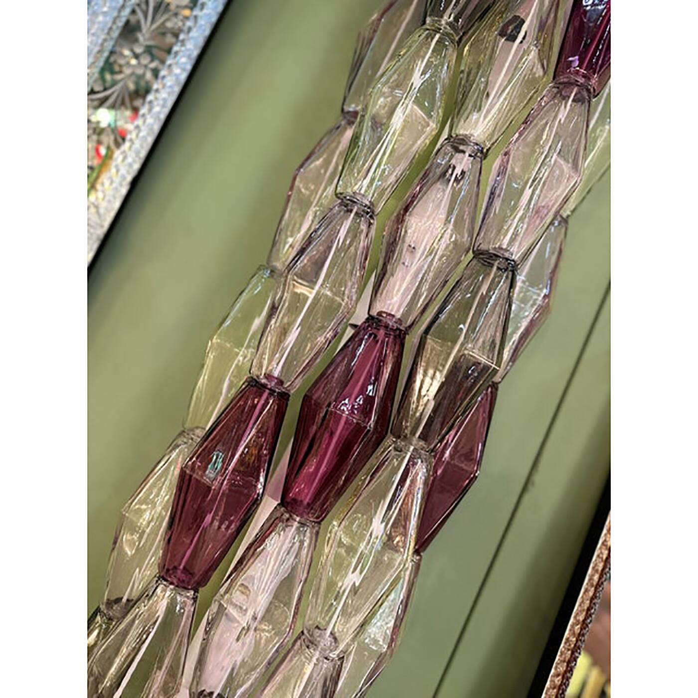 Set of Two Contemporary Wall Sconces With Multicolored "Poliedri" Murano Gl