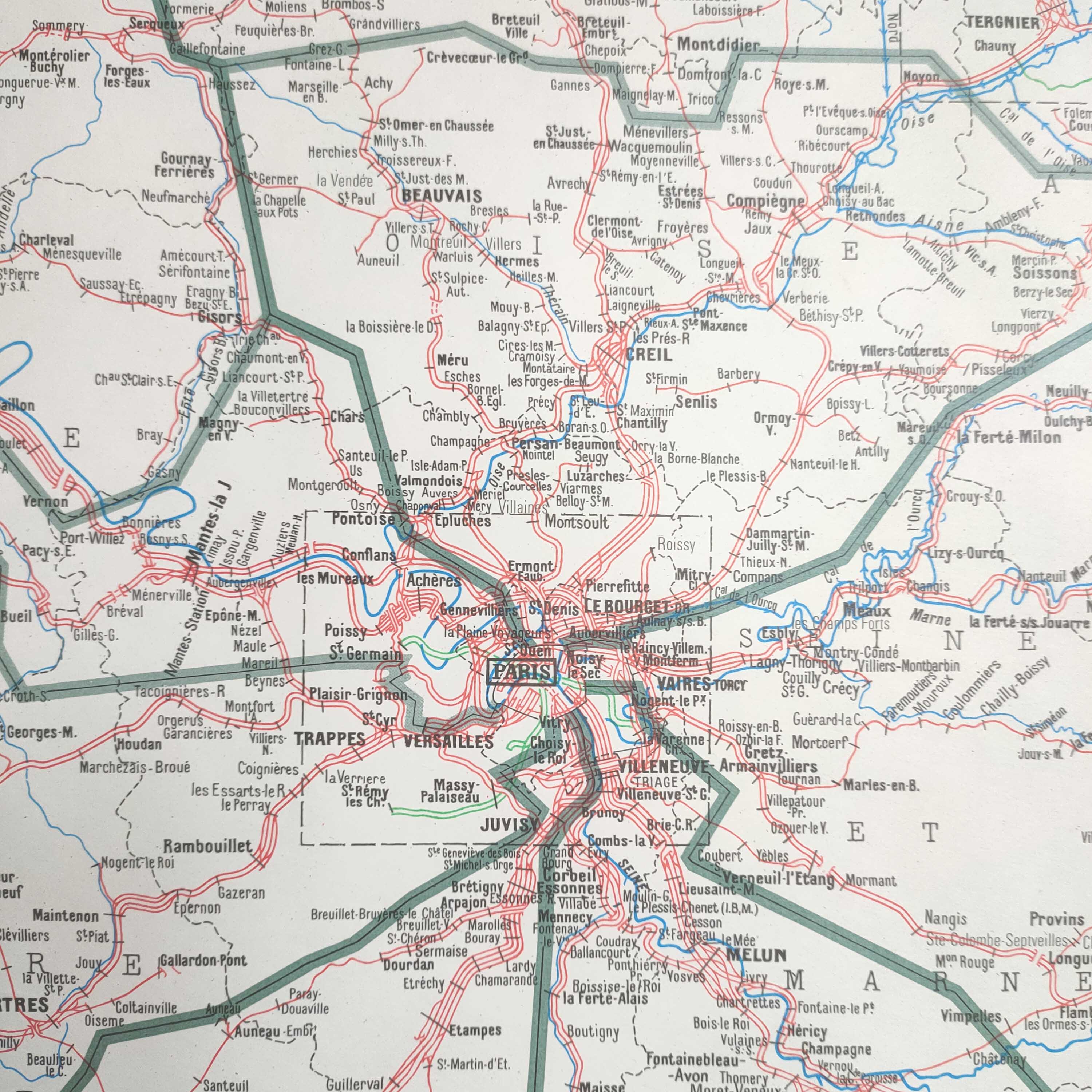 SNCF map in old Brittany