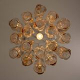 Suspension « Quadrifoglio » en verre de Murano par VeArt, années 1970